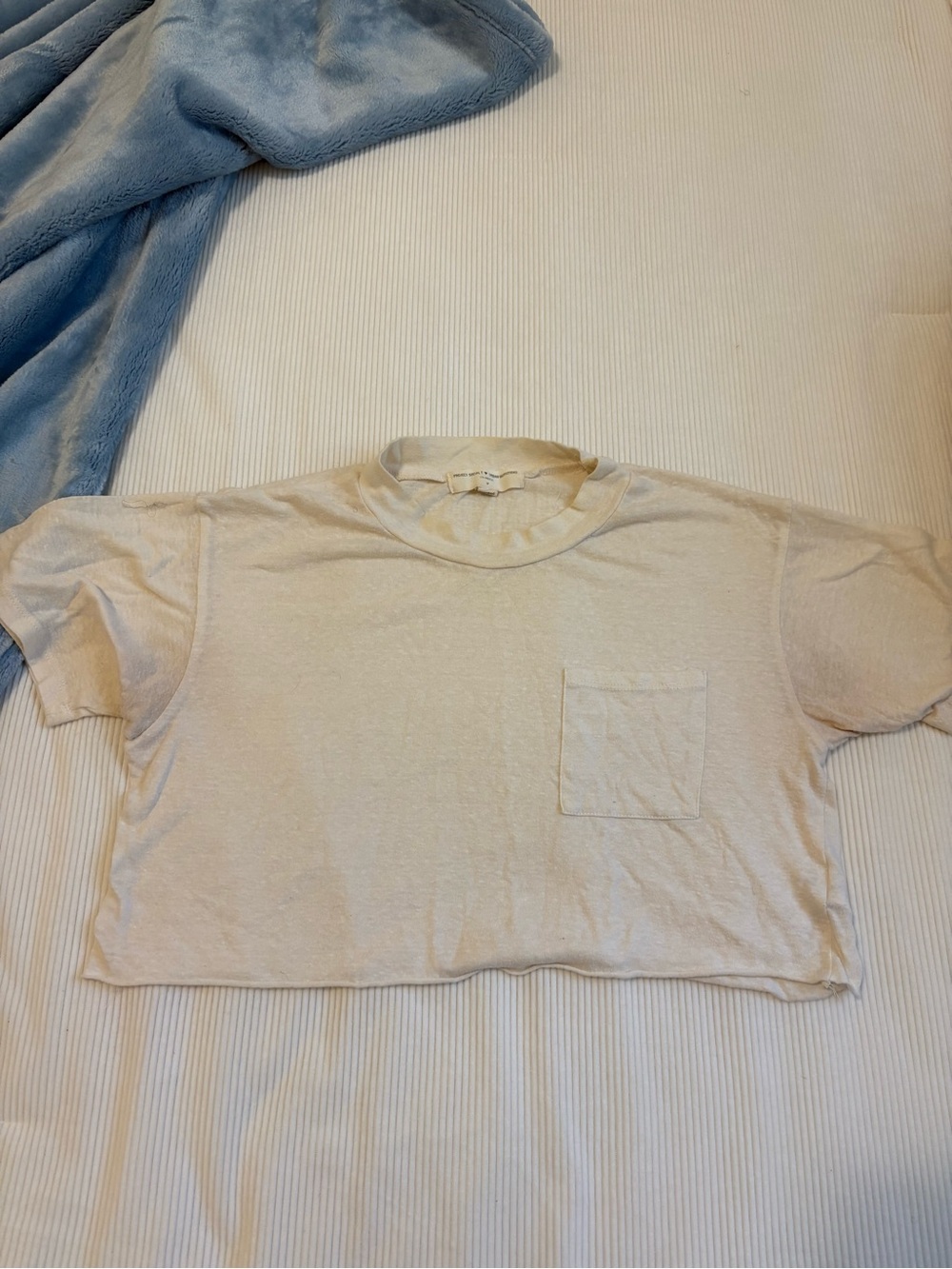 Urban Outfitters Cream Short Sleeve Pocket Tee - Kids